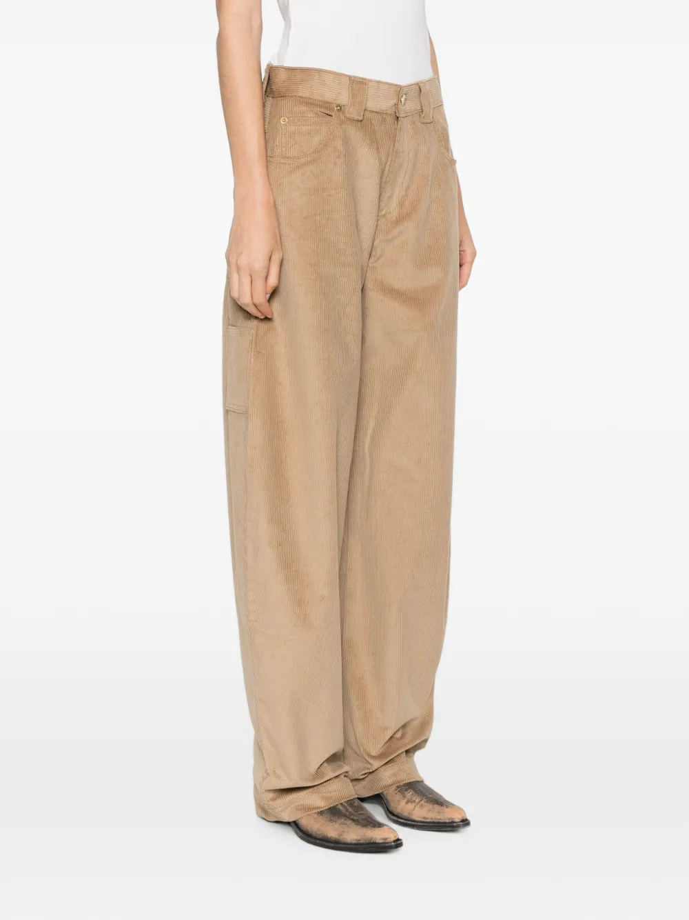 DARKPARK Ribfluwelen broek Beige