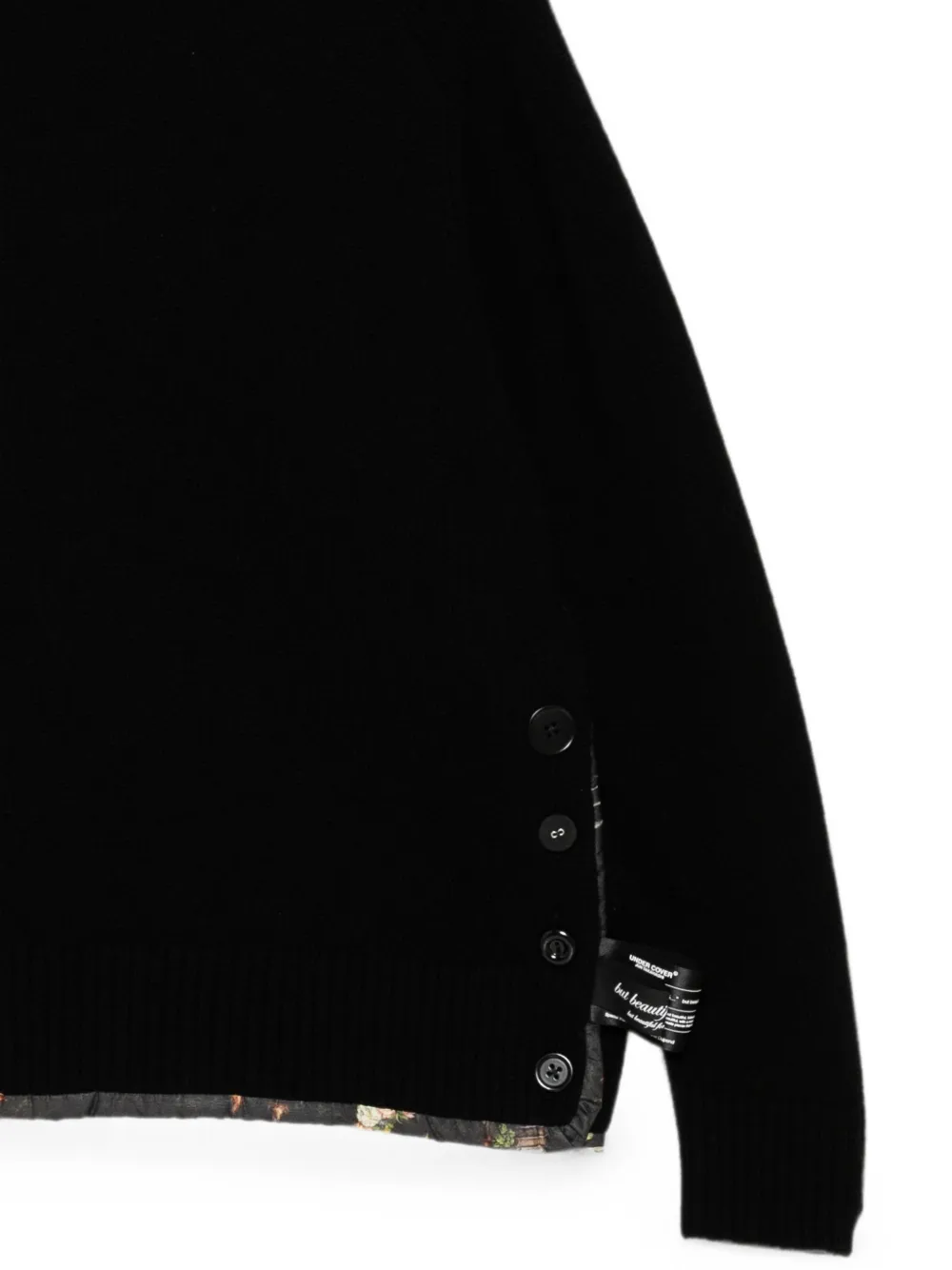 Undercover button-fastening knitted sweater Zwart