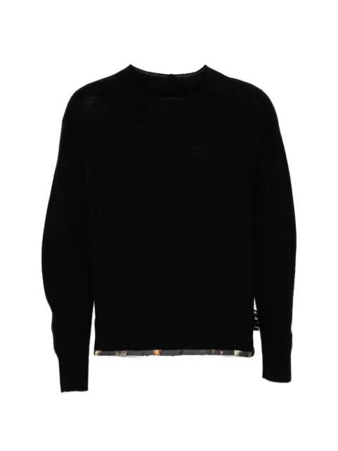 Undercover button-fastening knitted sweater