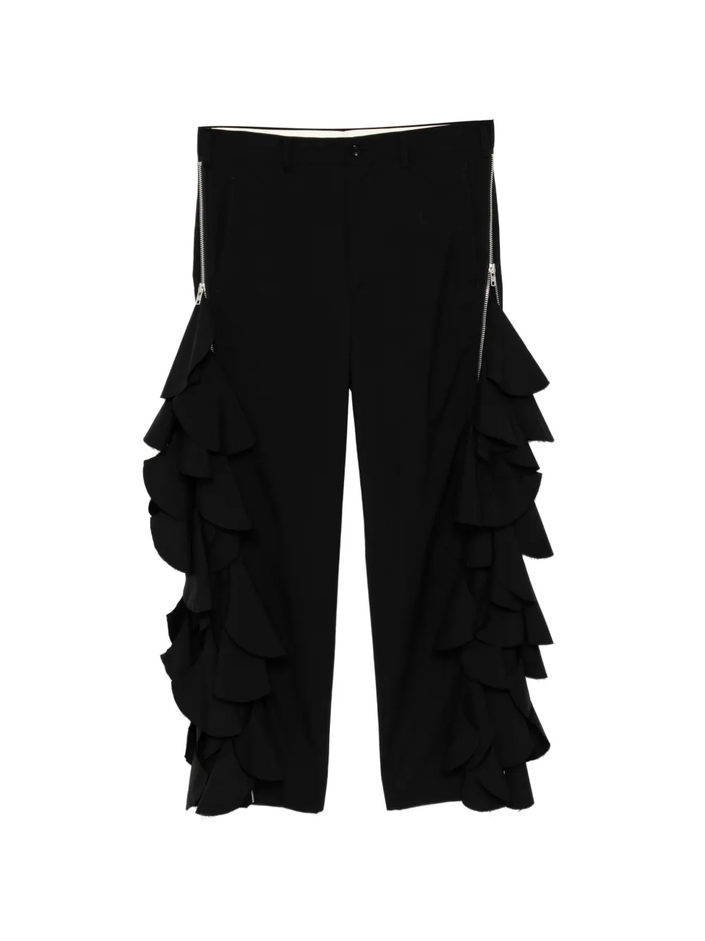 Comme des Garçons Homme Plus Gerüschte Hose - Schwarz