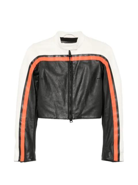 Balenciaga bodies fitted biker jacket in black