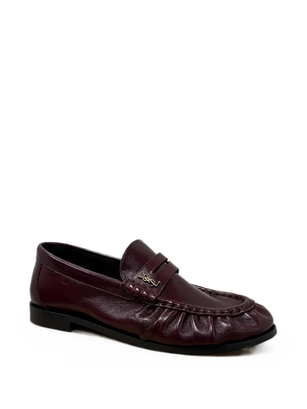 Saint Laurent Le Loafer supple in smooth leather shoes - Rot