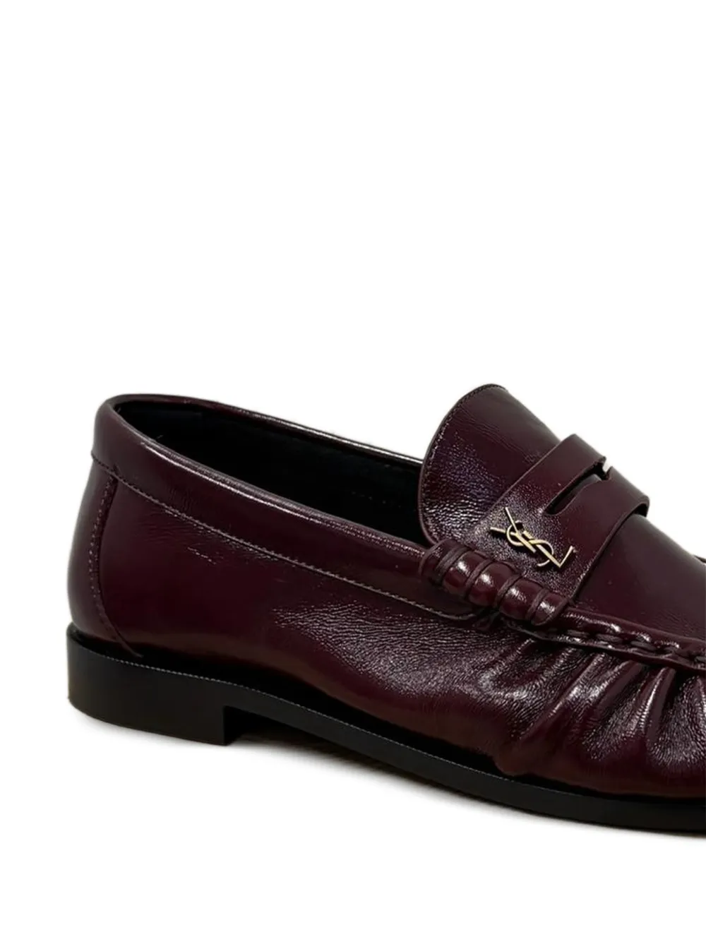Saint Laurent Le Loafer supple in smooth leather shoes Rood