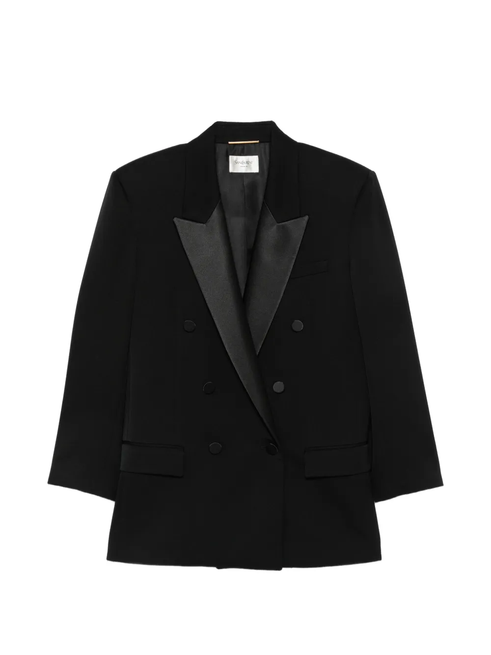 Saint Laurent double-breasted peak-lapels blazer Zwart