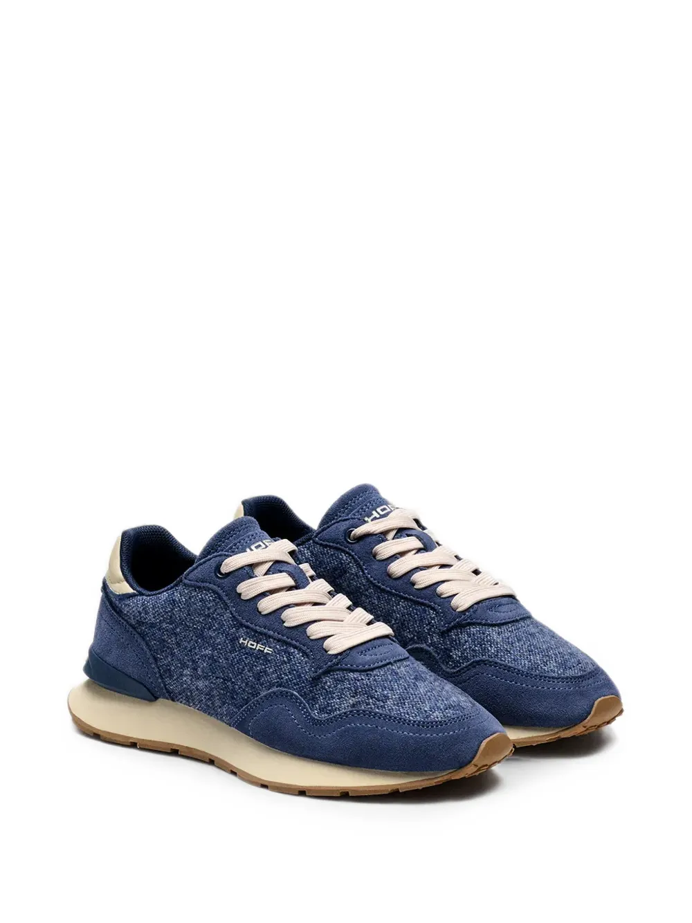 Hoff City suede-panelled textured sneakers Blauw