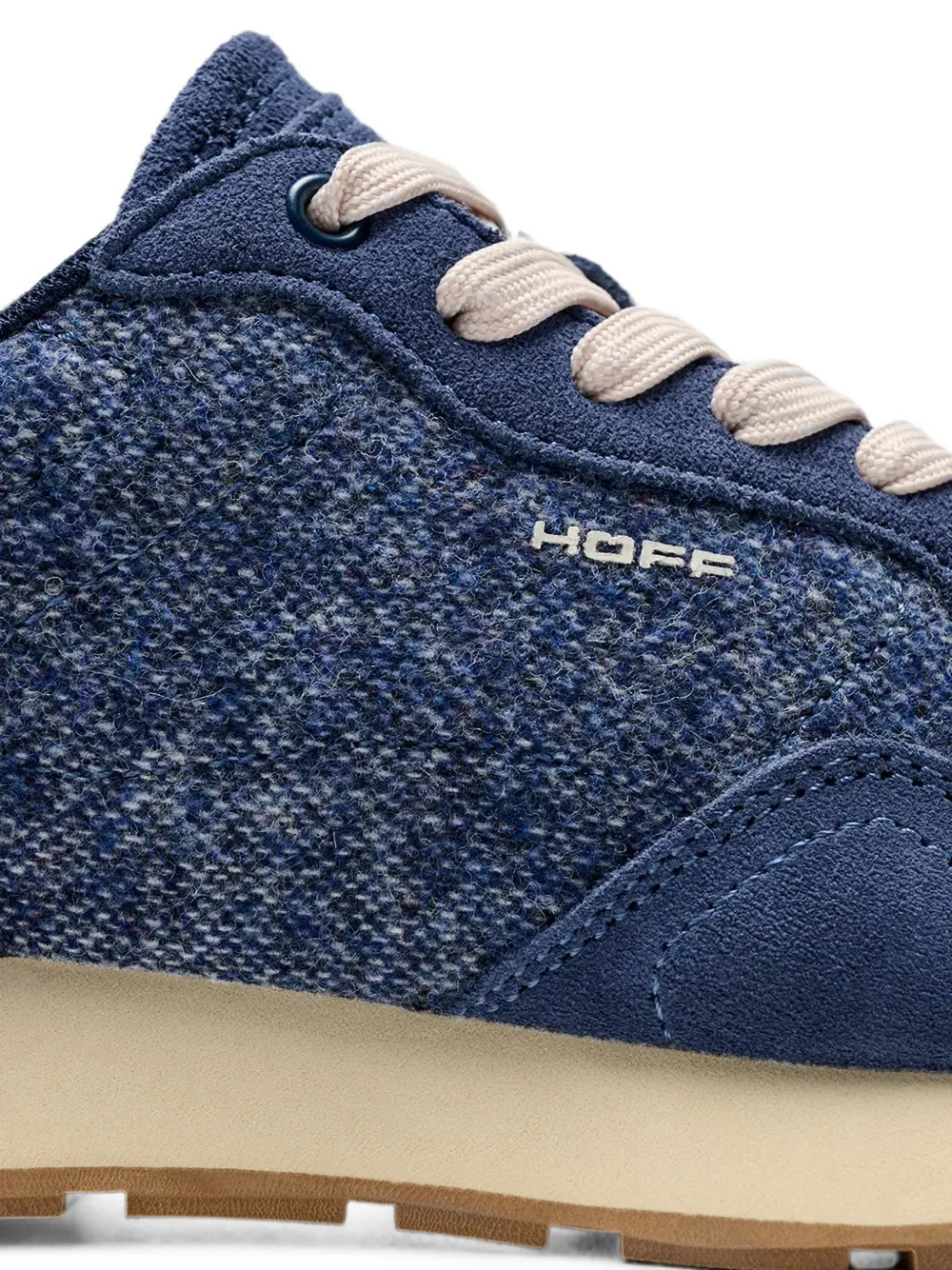Hoff City suede-panelled textured sneakers Blauw