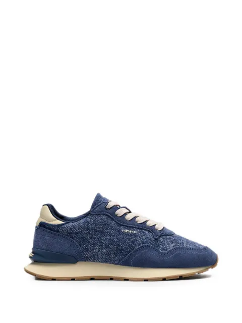 Hoff City suede-panelled textured sneakers