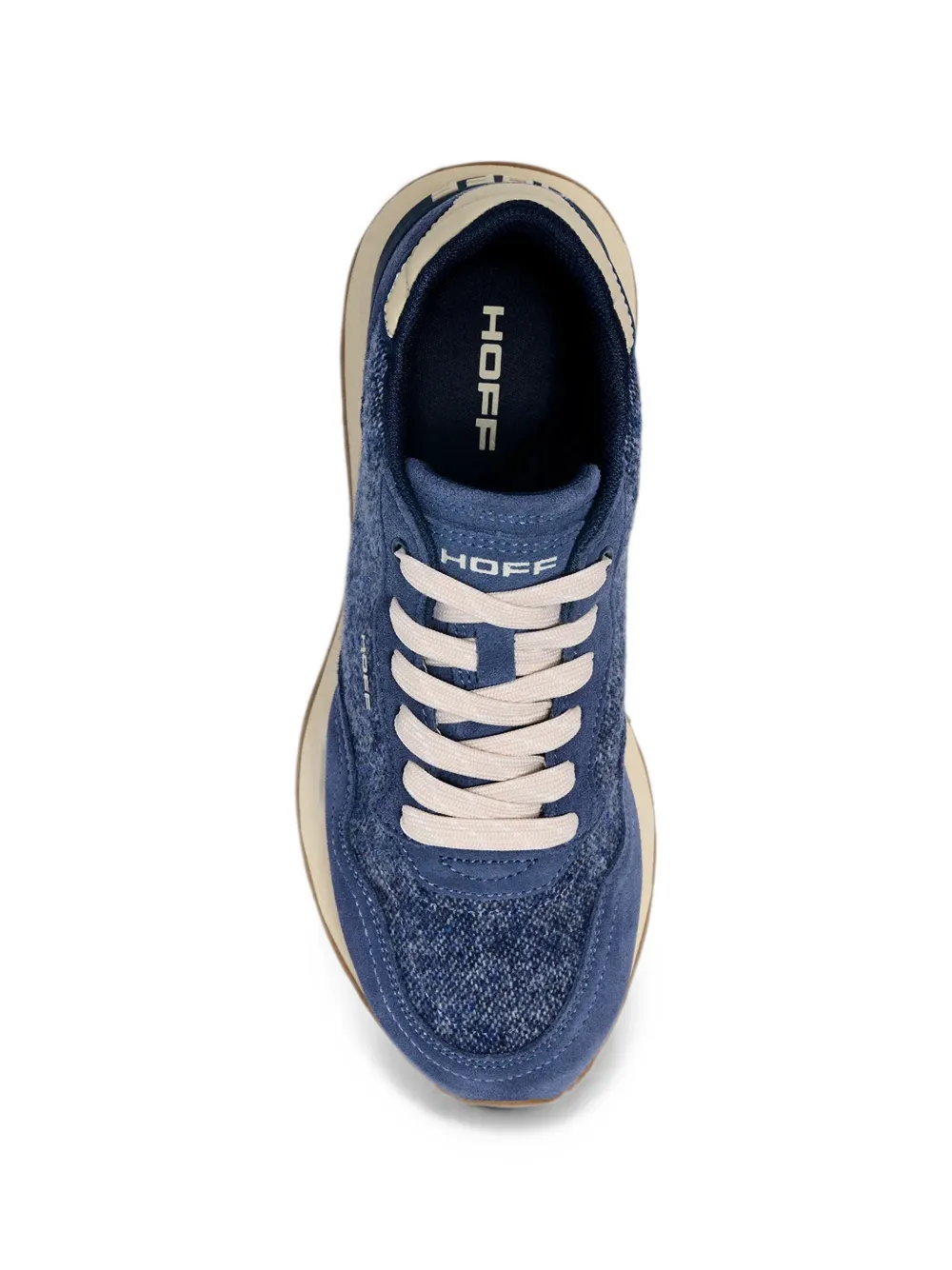 Hoff City suede-panelled textured sneakers Blauw
