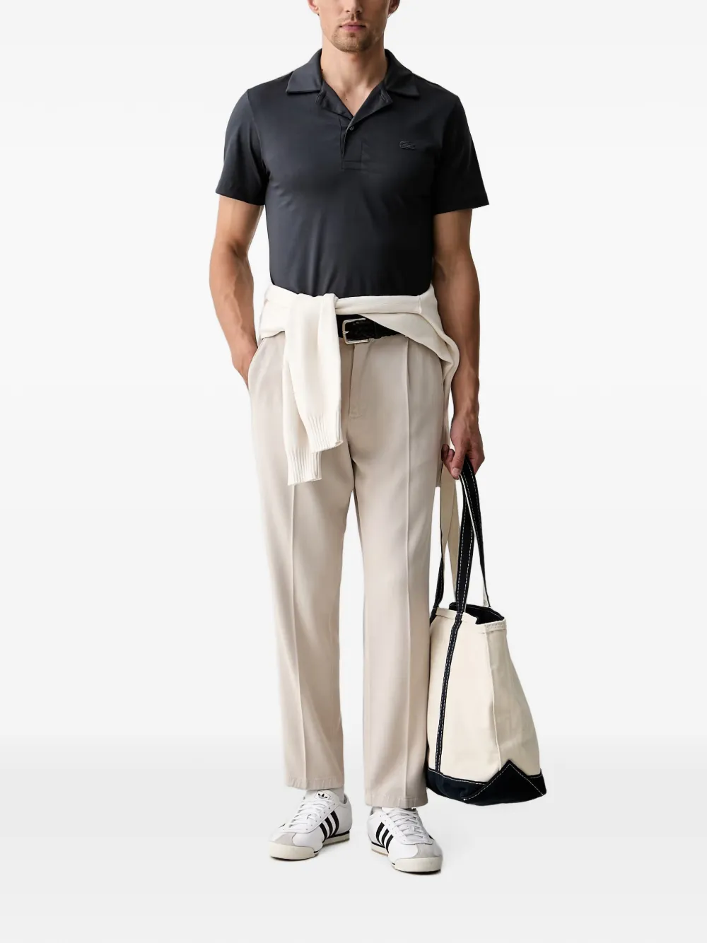 Joop! Pantalon met elastische taille Beige