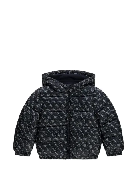 guess kids logo-print padded jacket
