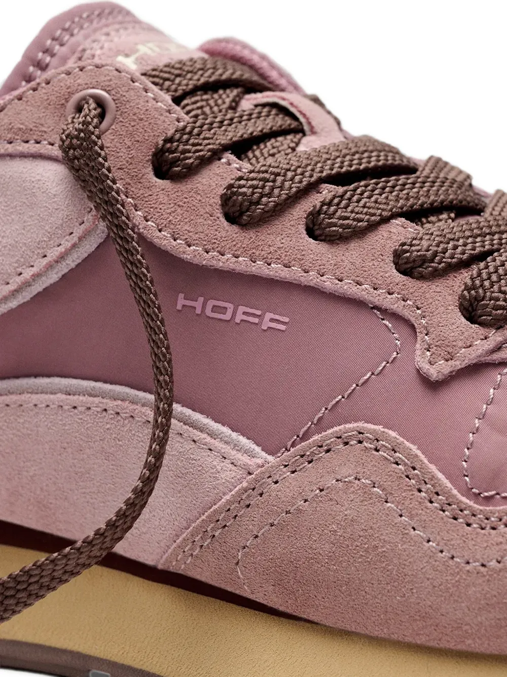 Hoff City suede panelled sneakers Roze
