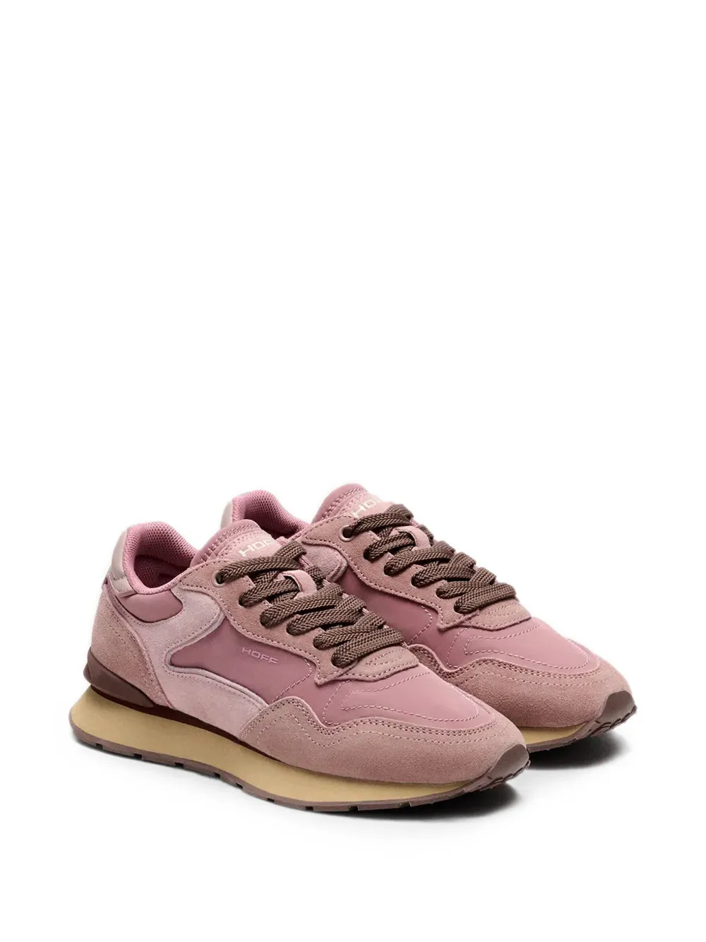 Hoff City suede panelled sneakers Roze