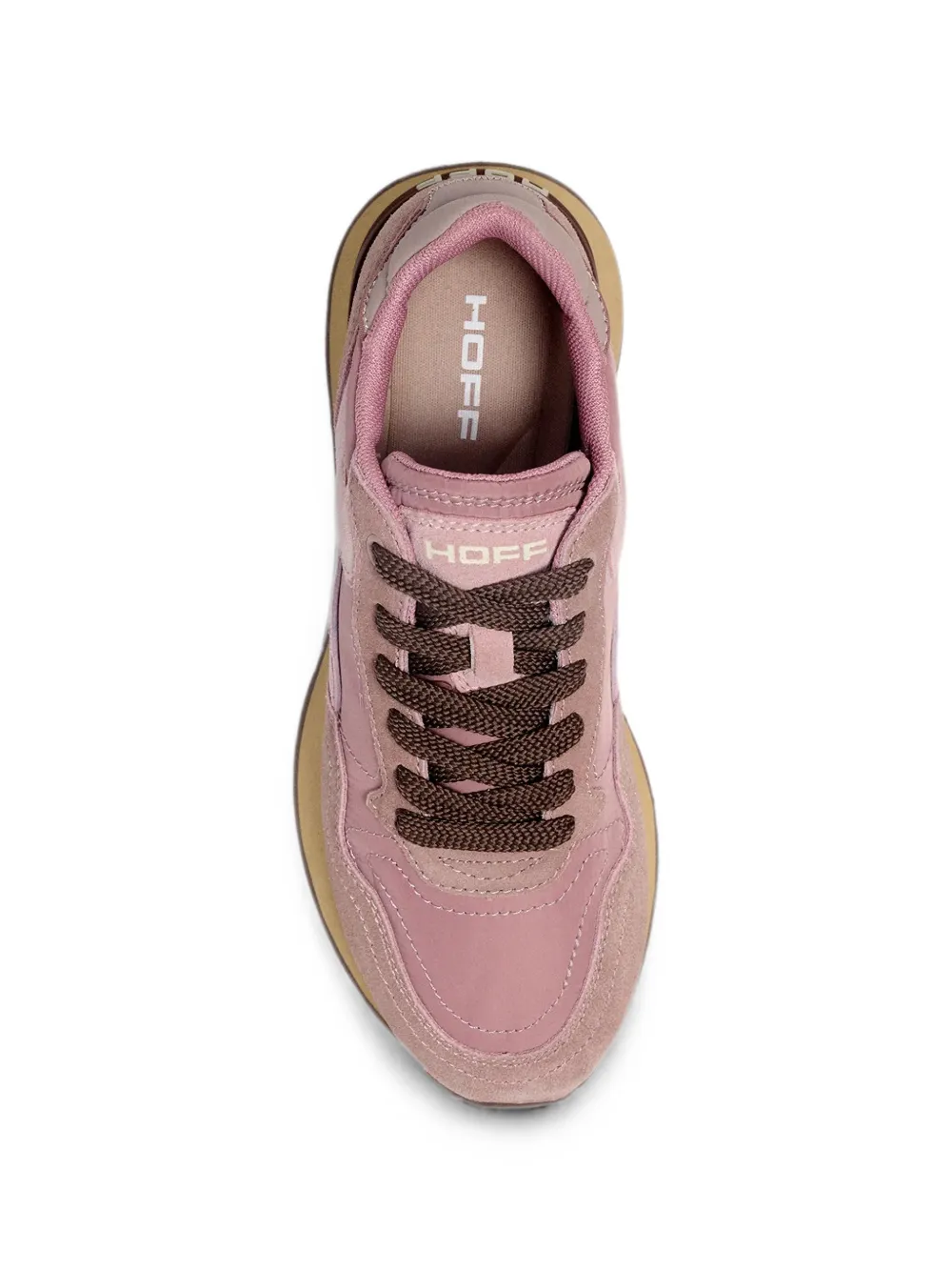 Hoff City suede panelled sneakers Roze