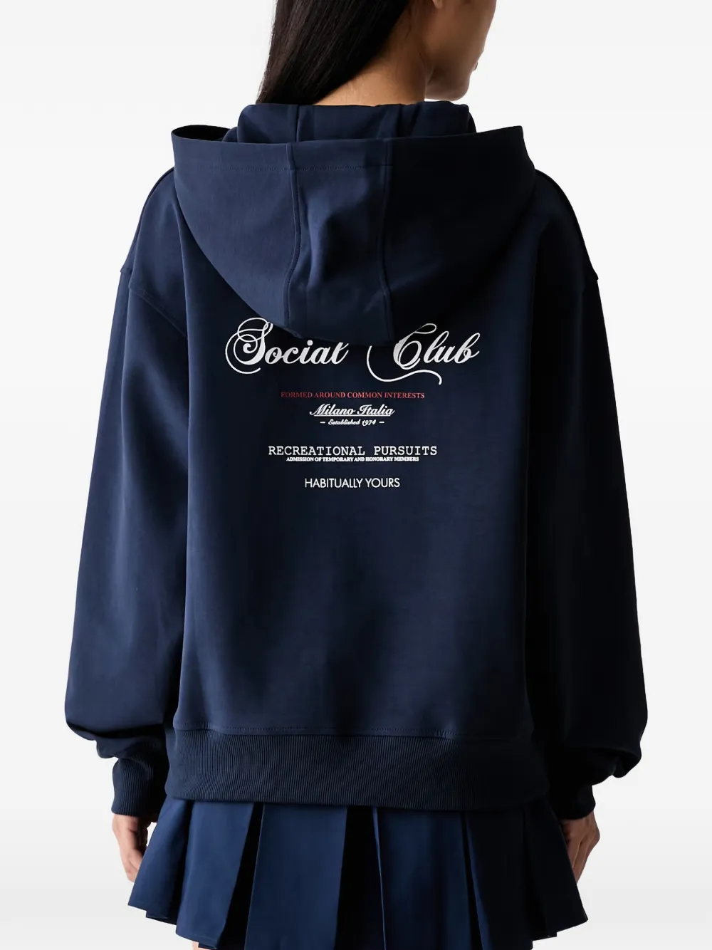 Iceberg Hoodie met geborduurd logo Blauw