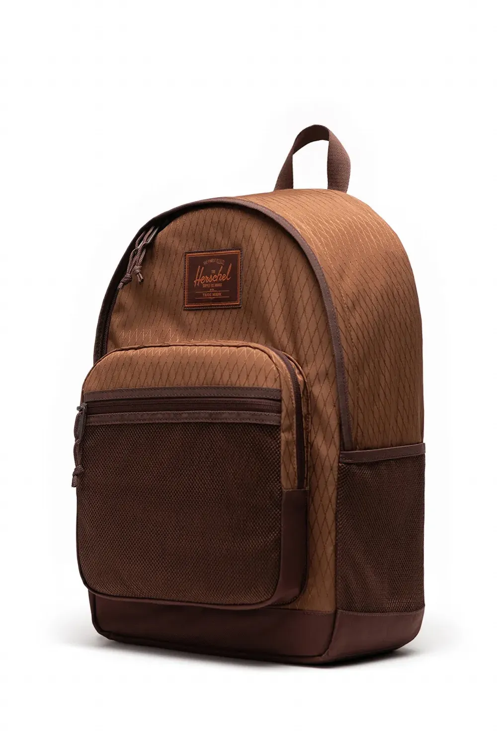Herschel Supply Co. Kaine 28 L gewatteerde rugzak met ruit-patroon en mesh zak Bruin