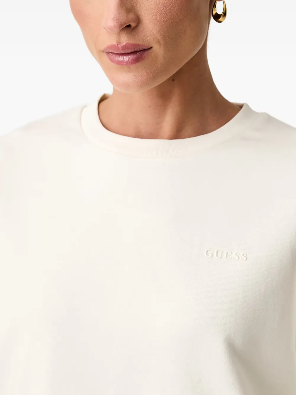GUESS USA Sweater met geborduurd logo Beige