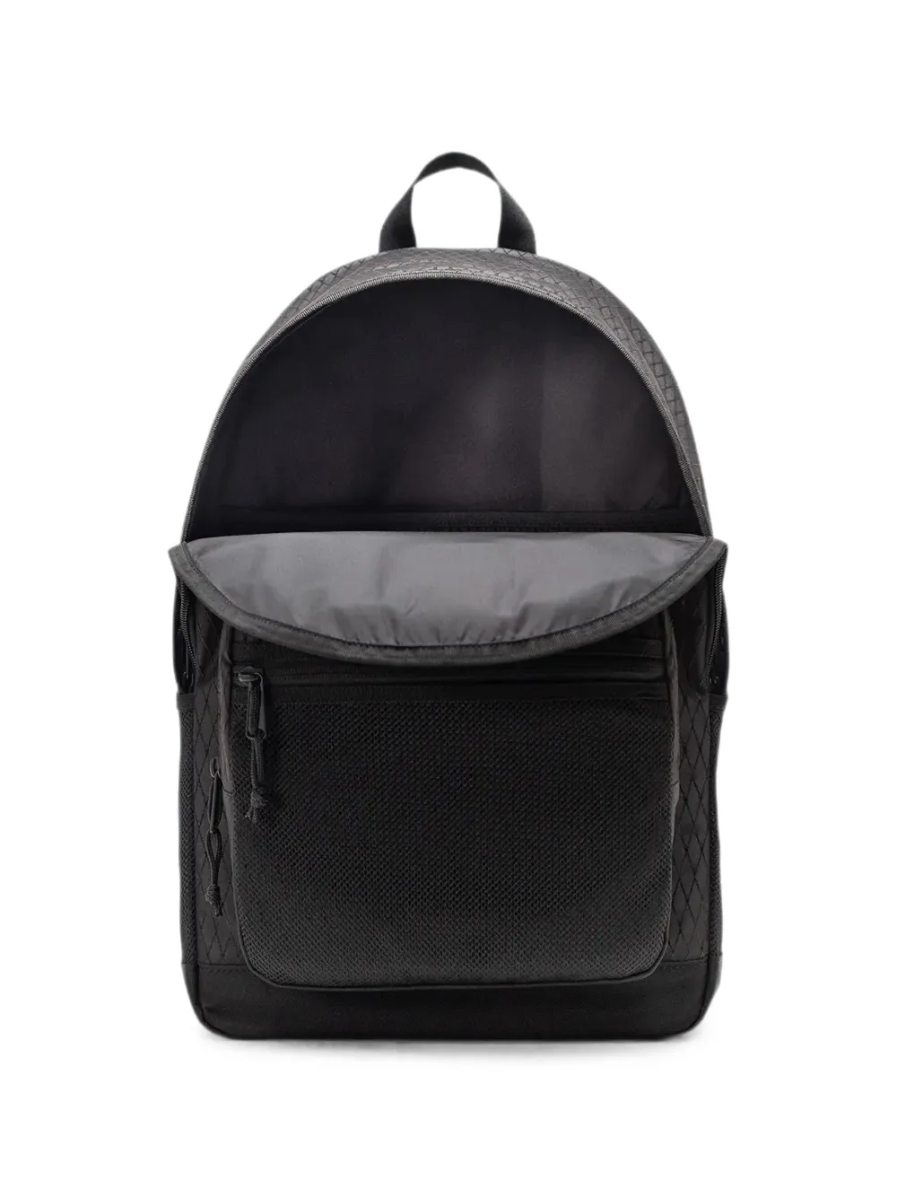 Herschel Supply Co. Kaine 28 L gewatteerde rugzak met ruit-patroon en mesh vlak Zwart