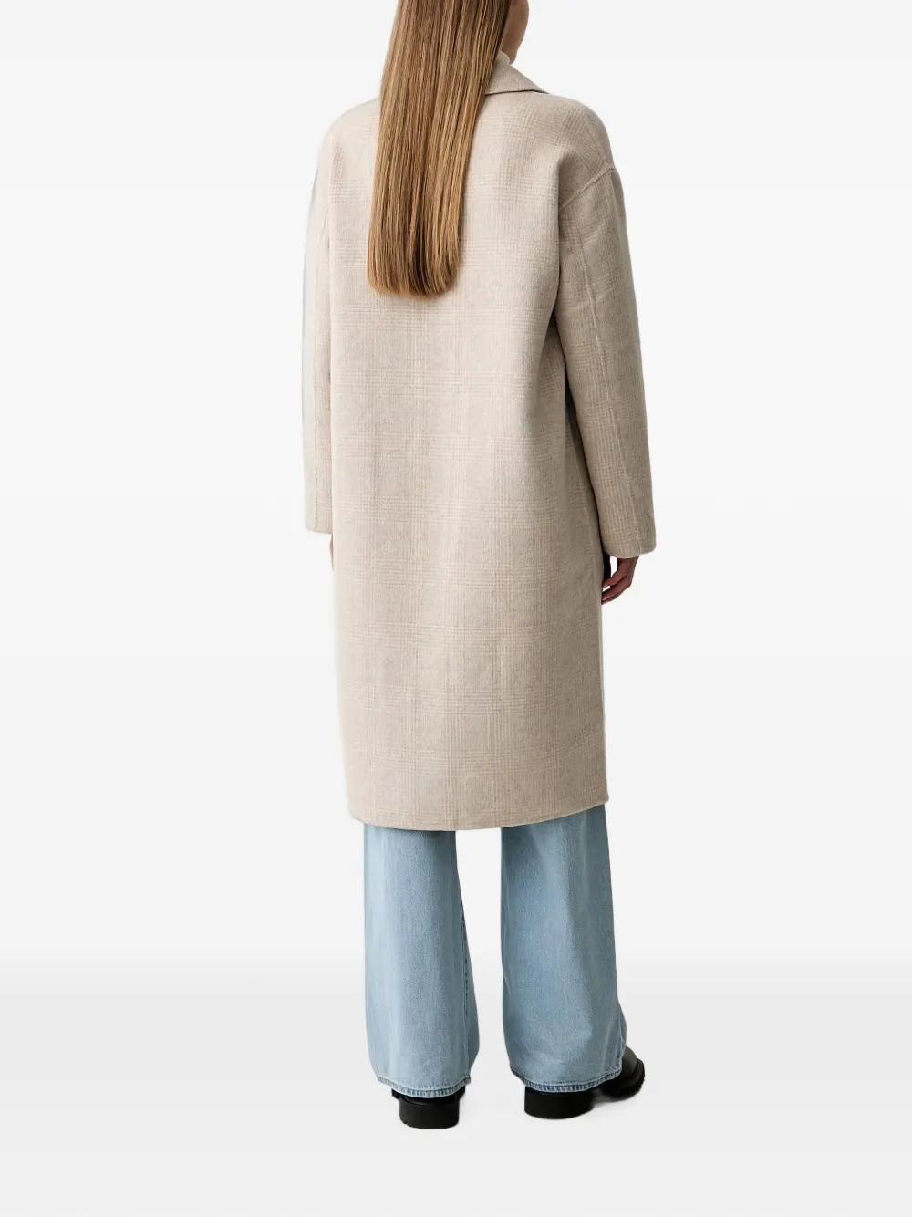 Joseph Ribkoff check-pattern reversible coat Beige