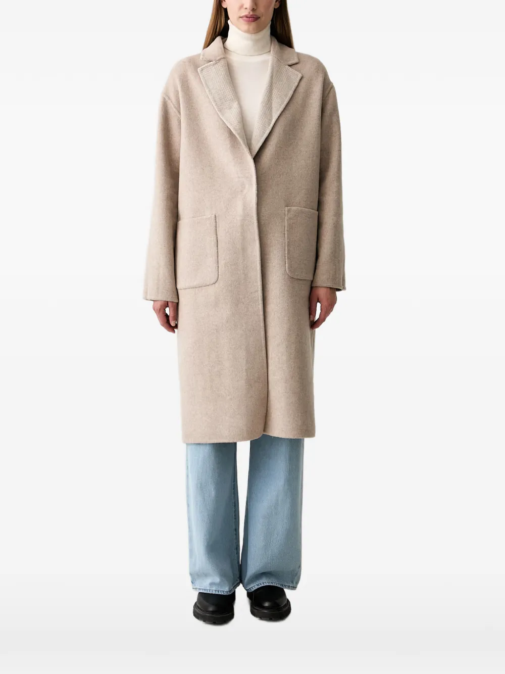 Joseph Ribkoff check-pattern reversible coat - Neutrals
