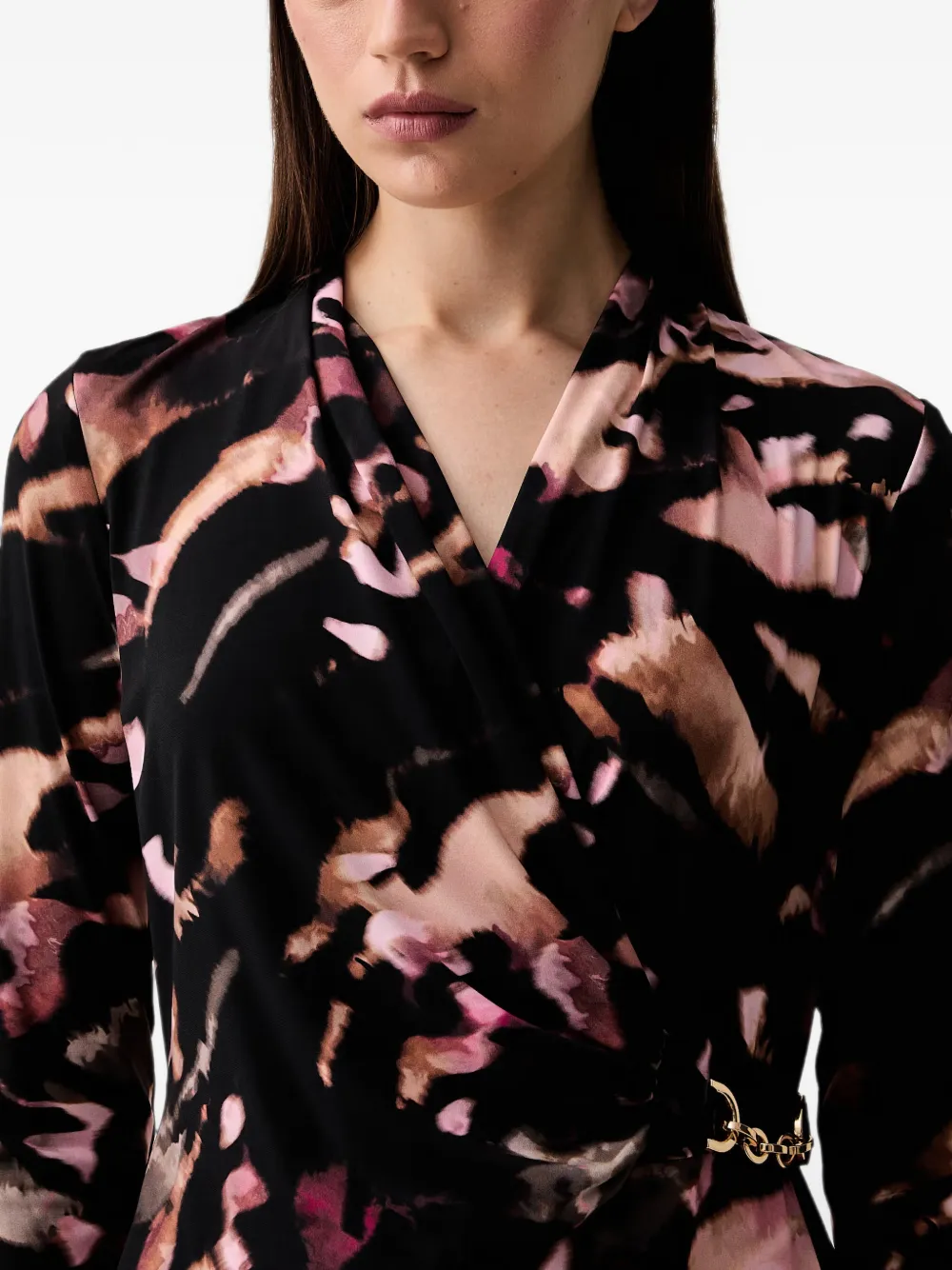 Joseph Ribkoff Midi-jurk met abstracte print Zwart