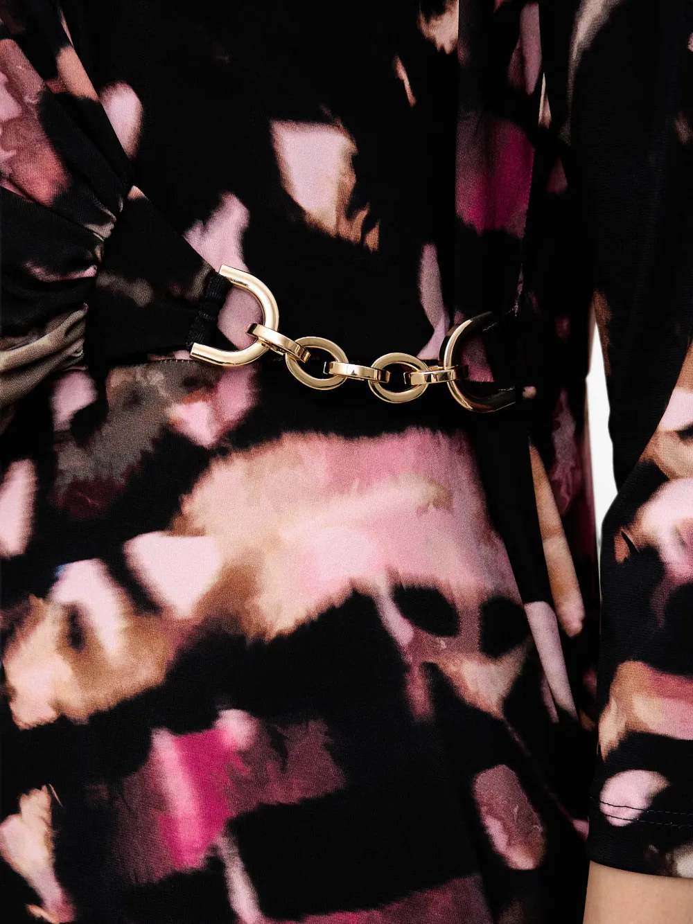 Joseph Ribkoff Midi-jurk met abstracte print Zwart