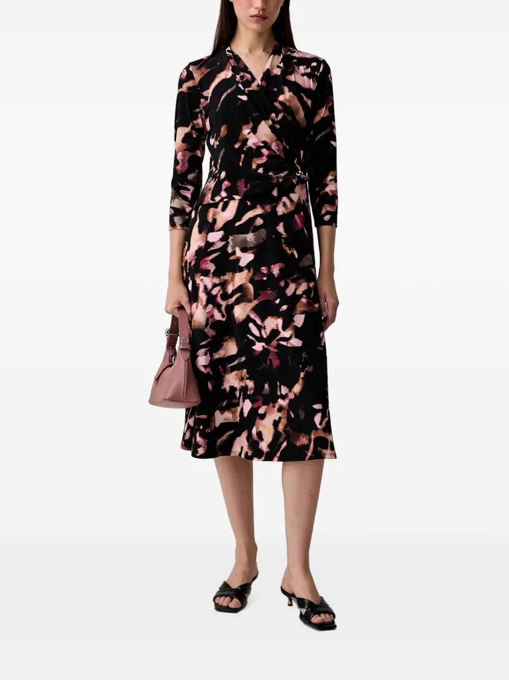 Joseph Ribkoff Midi-jurk met abstracte print Zwart