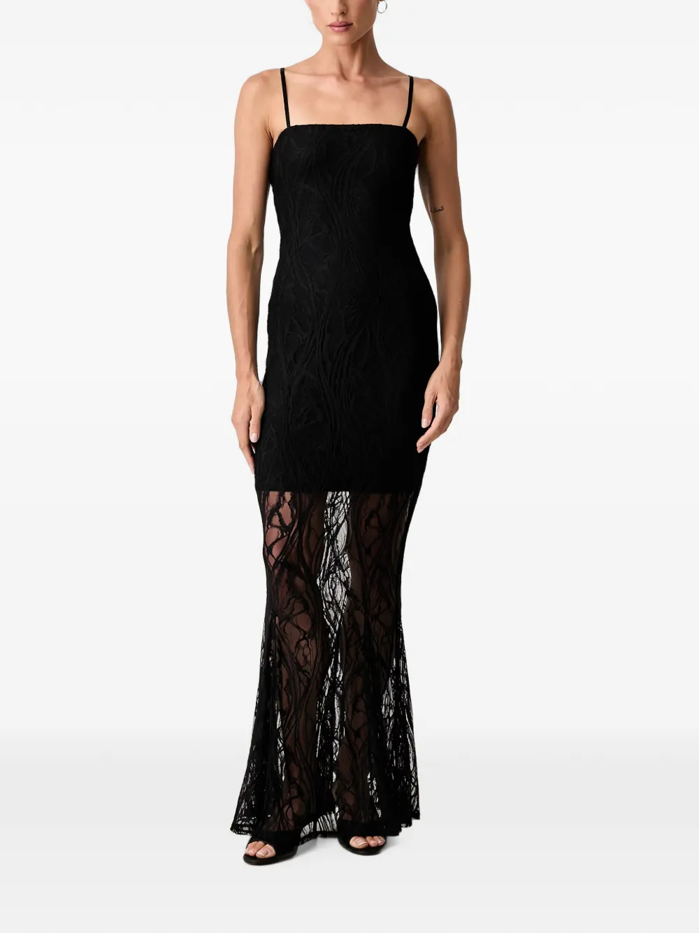GUESS USA lace long dress - Schwarz