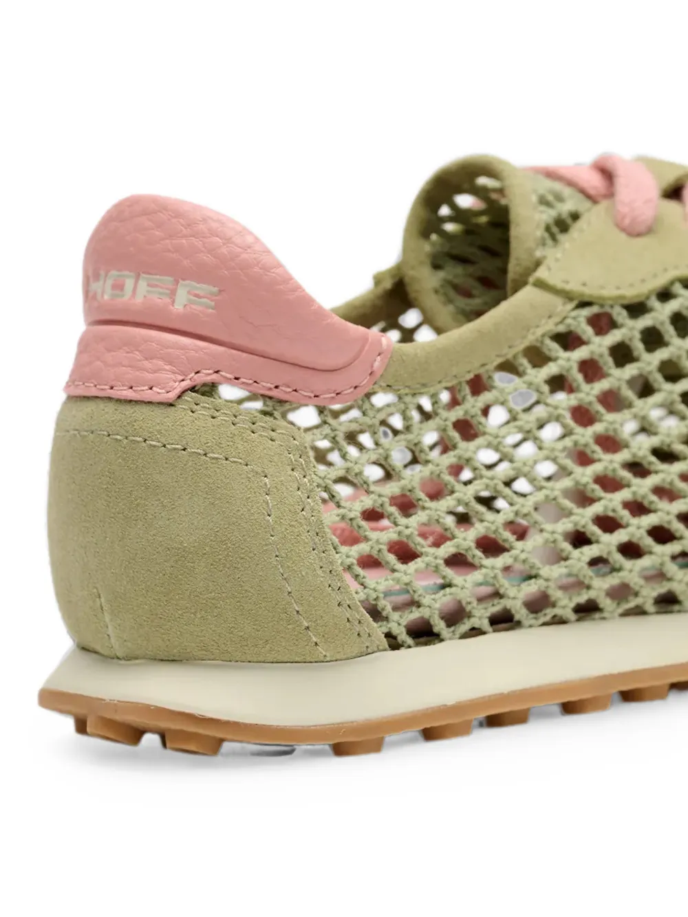 Hoff Bridge Fishnet mesh panelled sneakers Groen