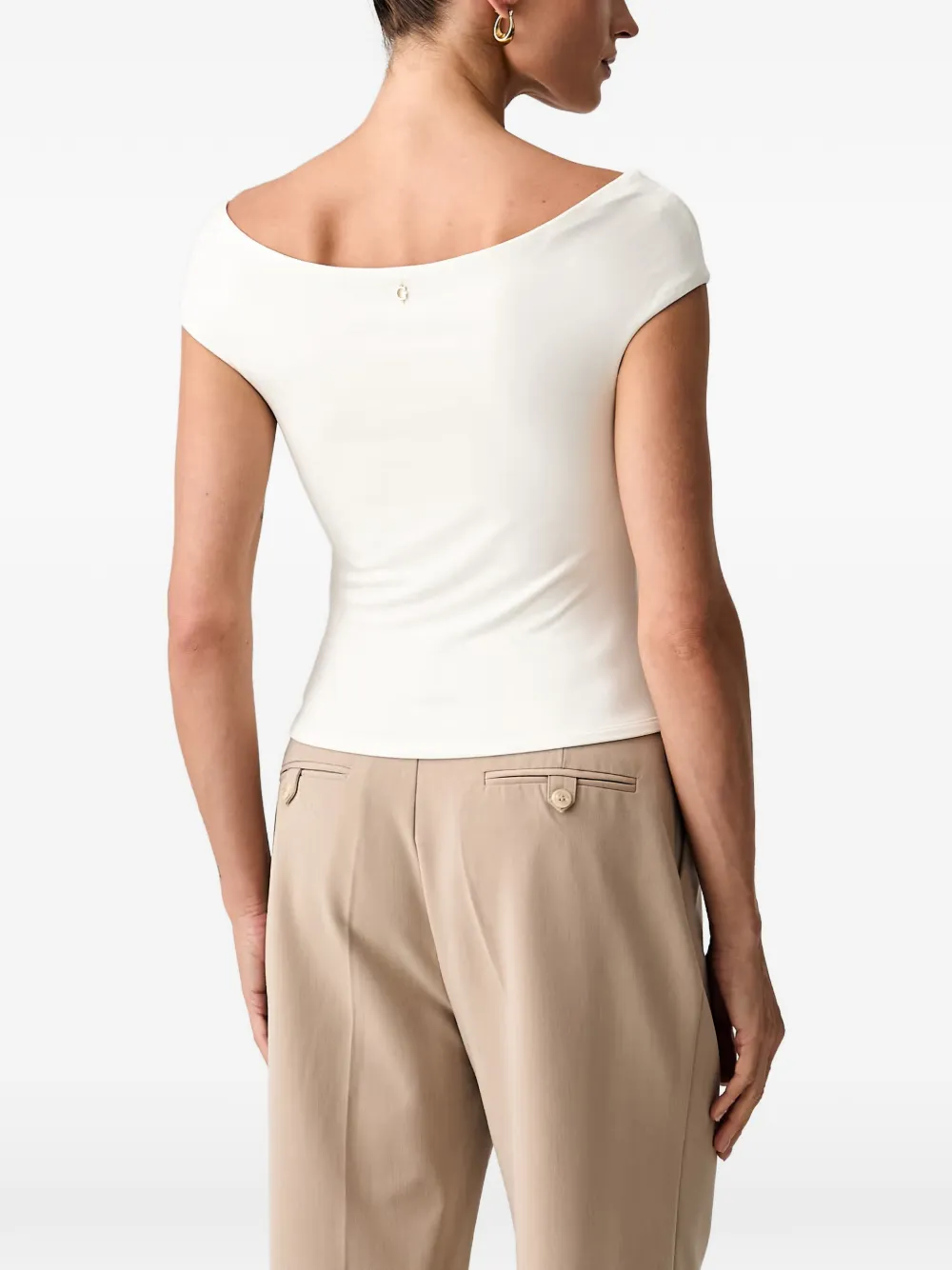 GUESS USA Off-shoulder top met juweel Wit