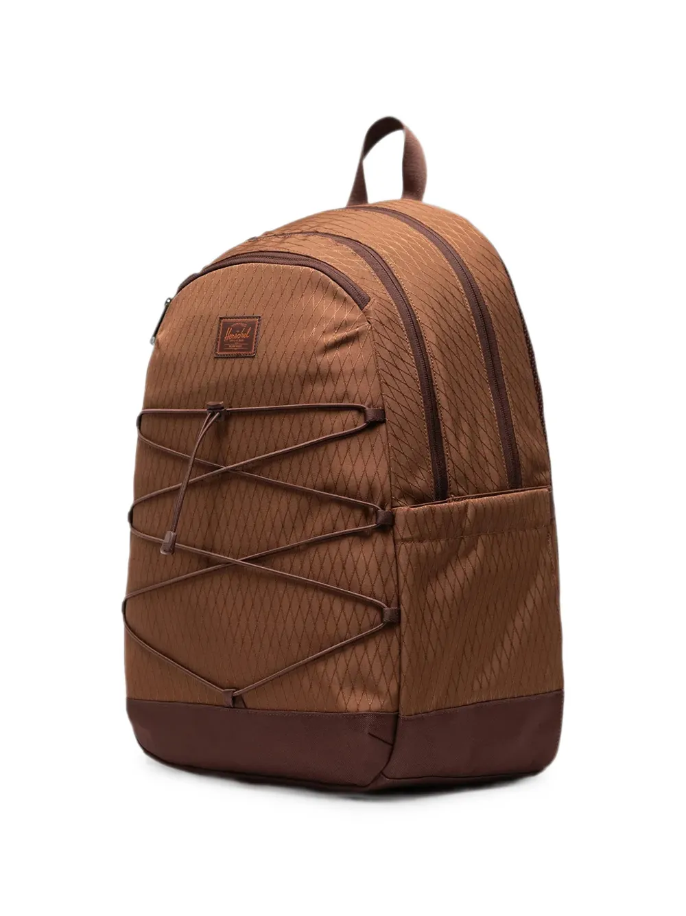 Herschel Supply Co. Kingston 30 L gewatteerde rugzak met ruit-patroon en bungee-koord Bruin