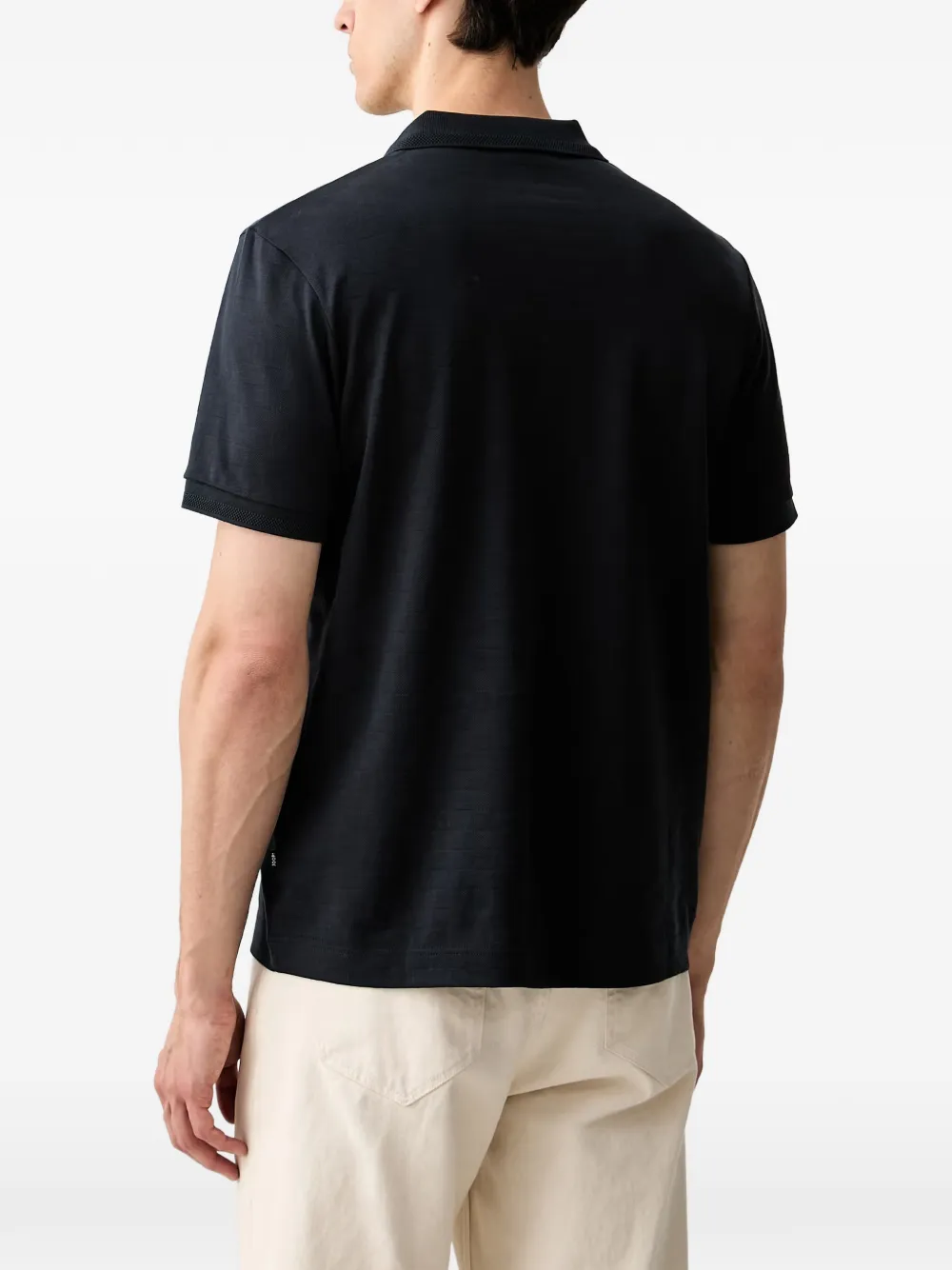 Joop Check-pattern V-neck T-shirt In Blue