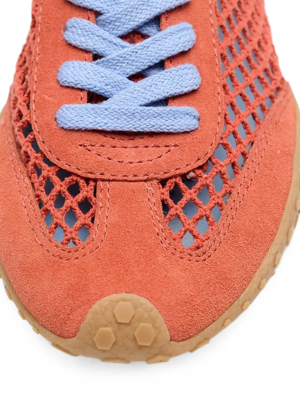 Hoff Bridge Fishnet suede-panelled mesh sneakers Oranje
