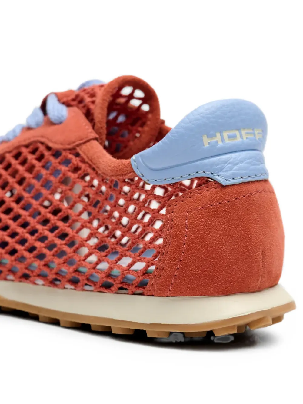 Hoff Bridge Fishnet suede-panelled mesh sneakers Oranje