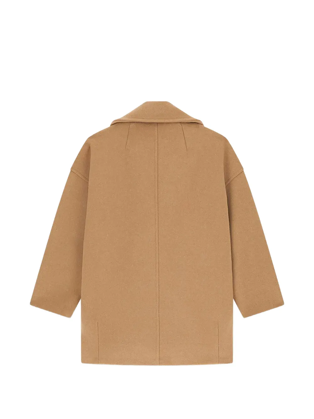 guess kids logo-patch notched-lapels coat Beige