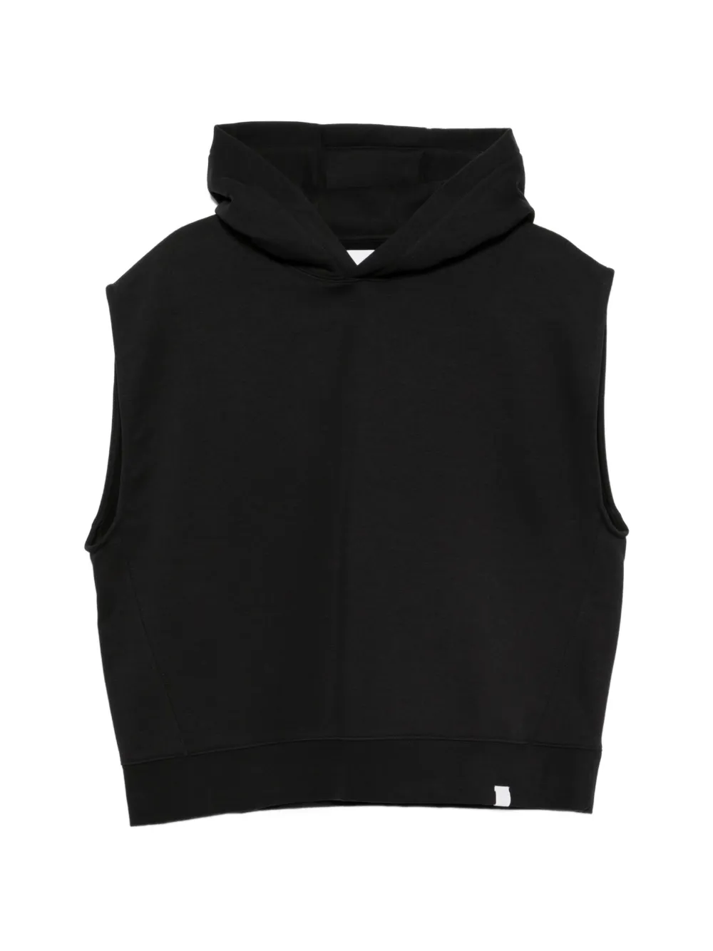 WOC layered-shoulder hoodie - Nero