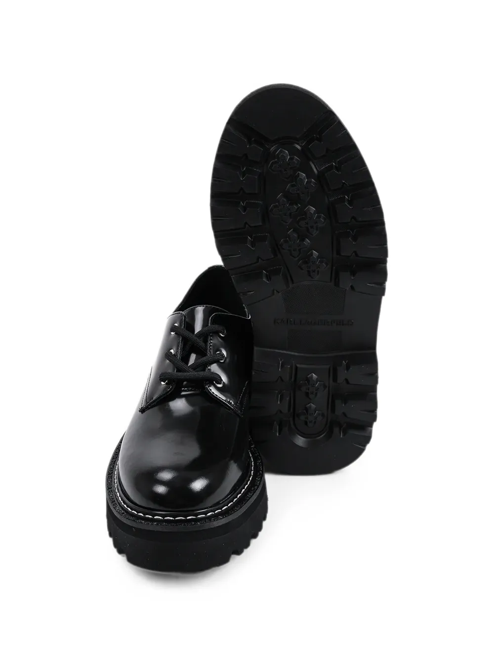 Karl Lagerfeld logo-print chunky-sole shoes Zwart