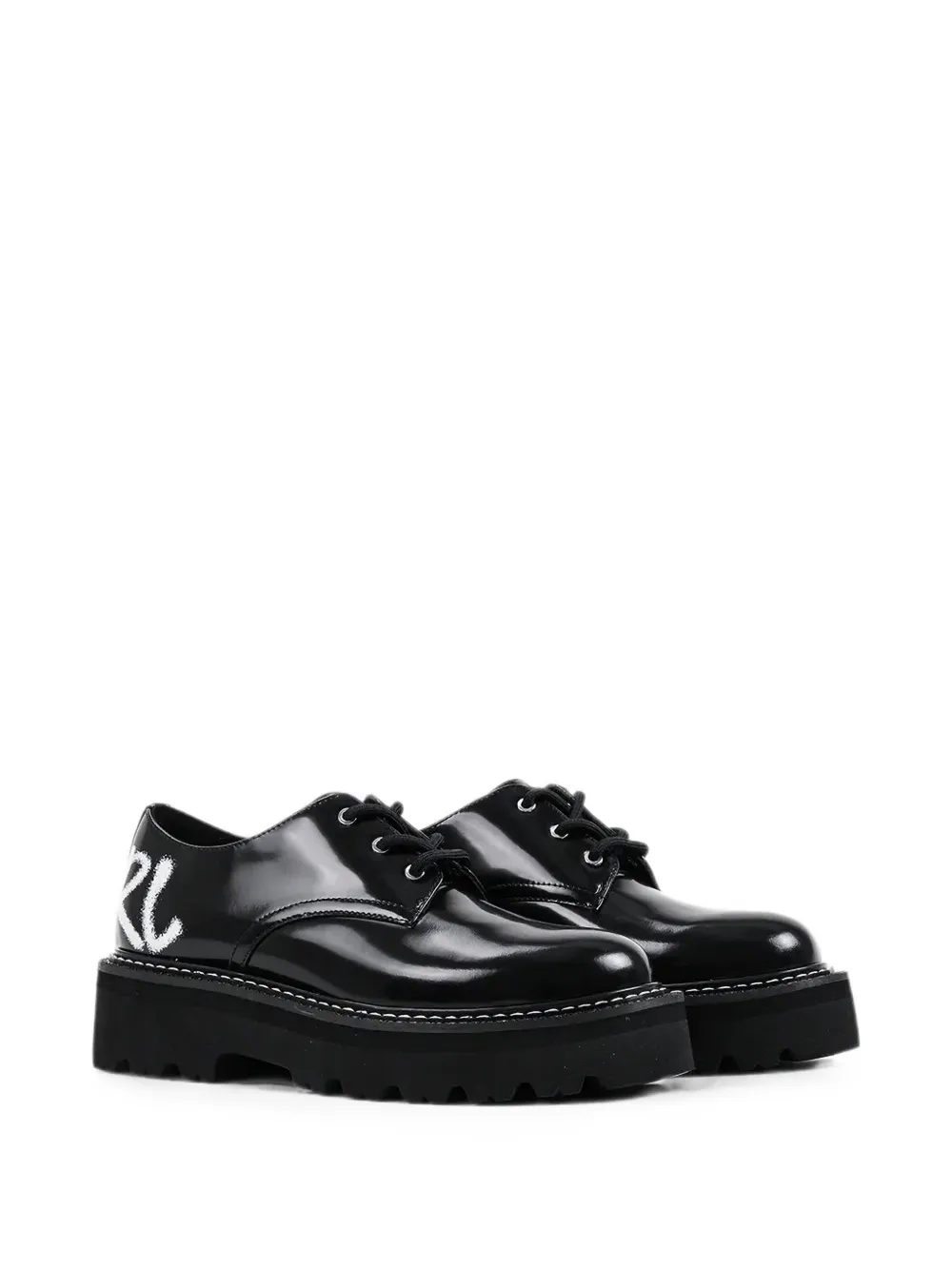 Karl Lagerfeld logo-print chunky-sole shoes Zwart