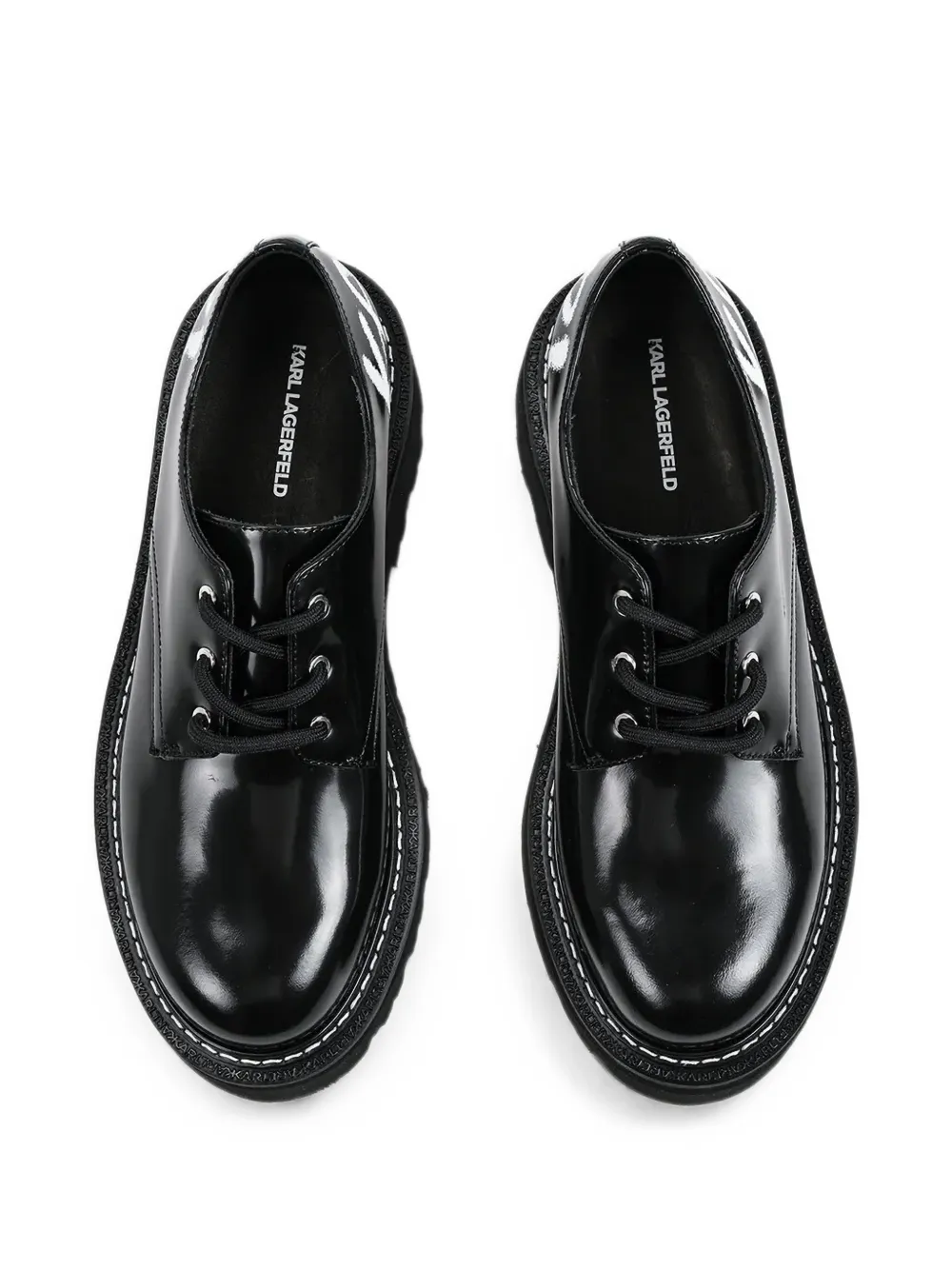 Karl Lagerfeld logo-print chunky-sole shoes Zwart