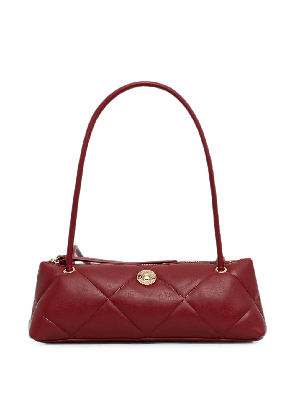 Twinset Quilted Leather Shoulder Bag In Red