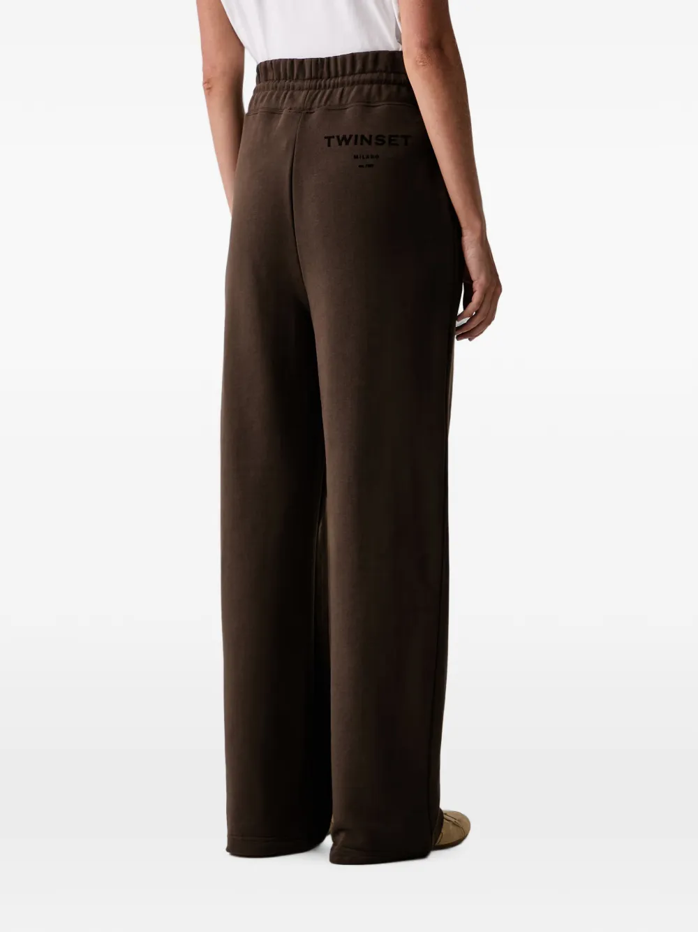 TWINSET Trainingsbroek met logoprint Bruin