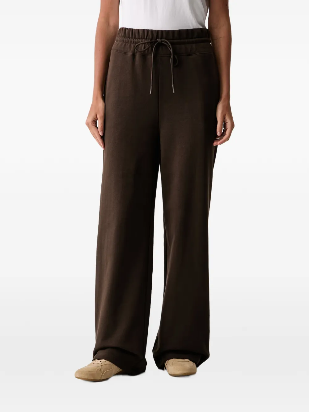 Twinset Logo-print Drawstring Track Pants In Brown