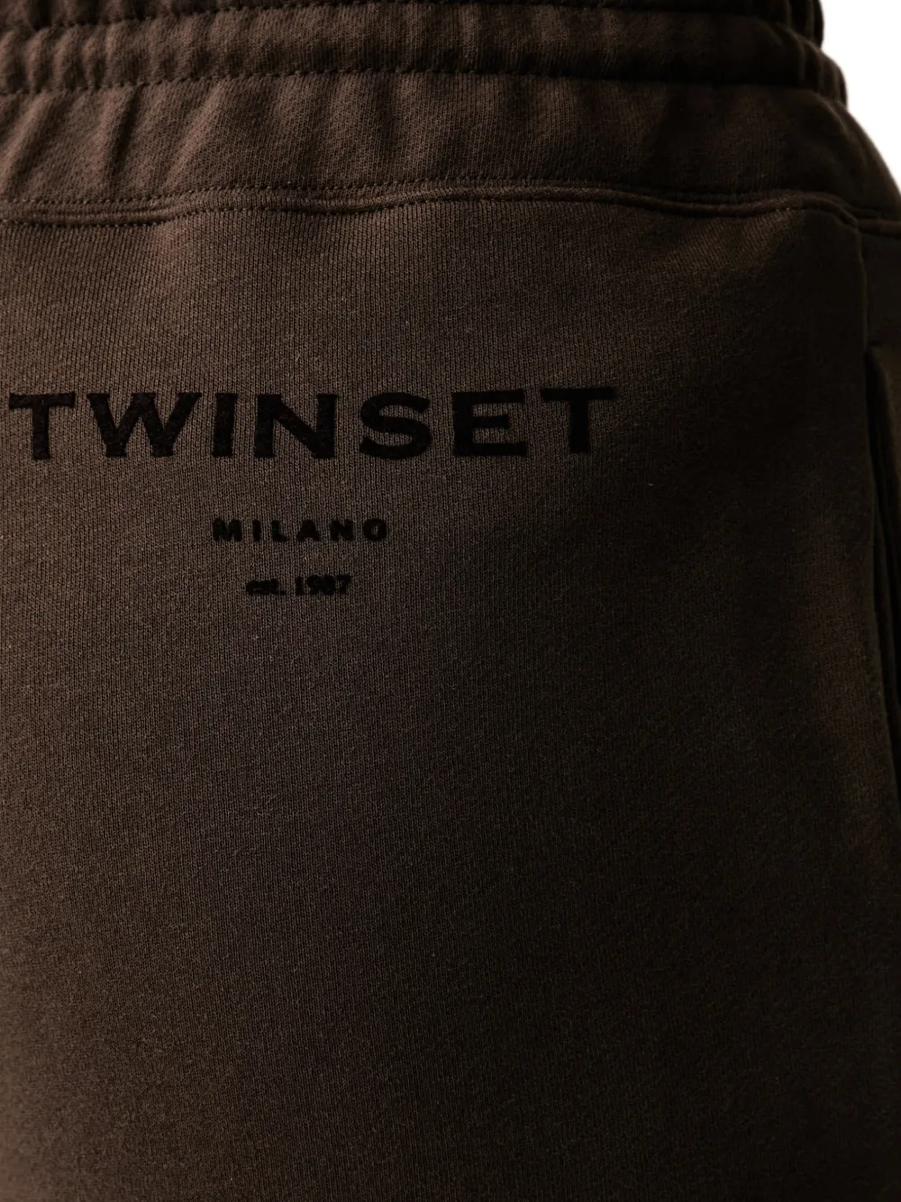 TWINSET Trainingsbroek met logoprint Bruin