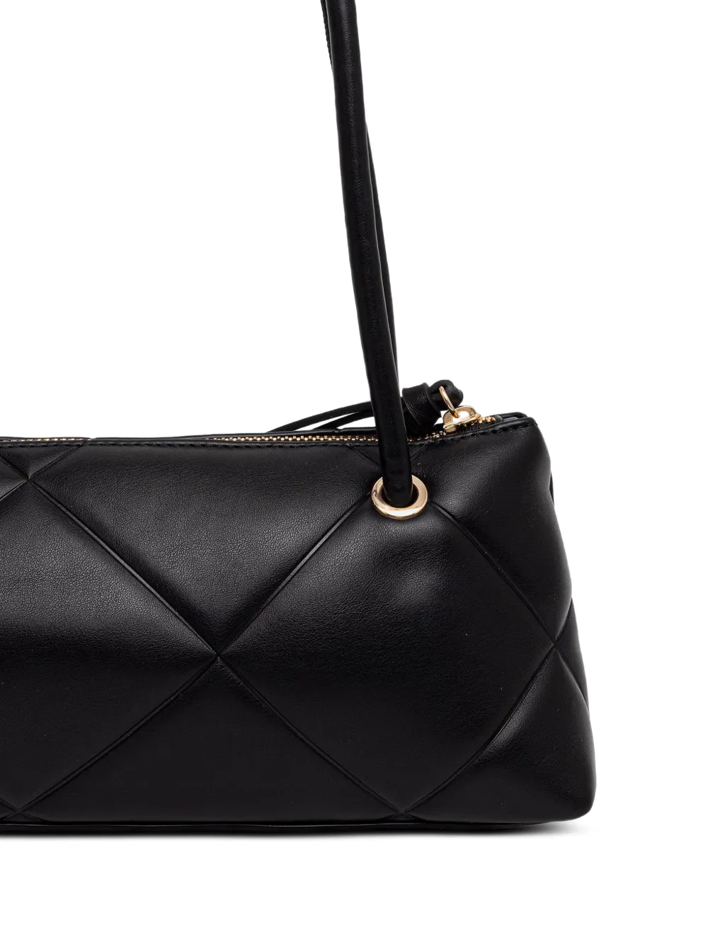 TWINSET quilted bowler bag with logo Zwart