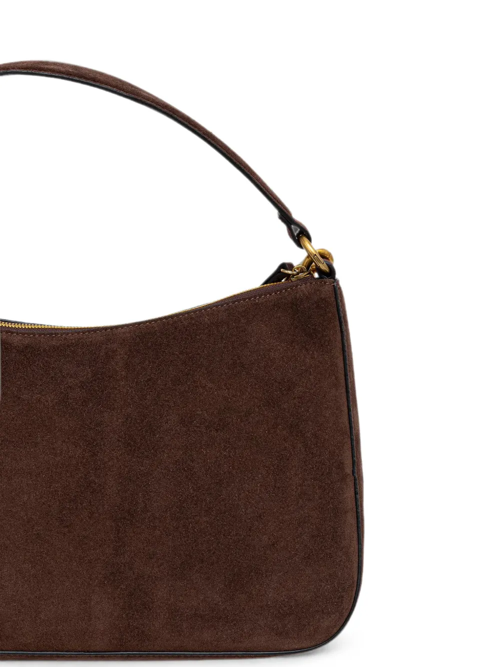 TWINSET Suède shopper met ketting Bruin