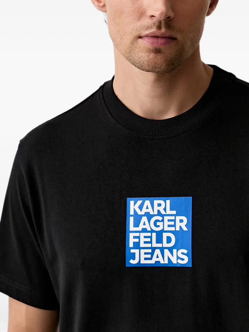 Karl Lagerfeld Jeans T-shirt met logoprint Zwart