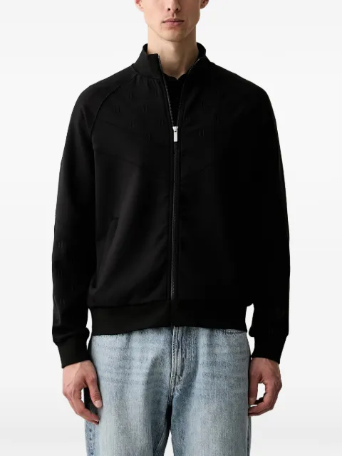 Karl Lagerfeld monogram-pattern zip-up sweatshirt
