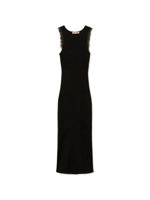 TWINSET midi knit dress with lace