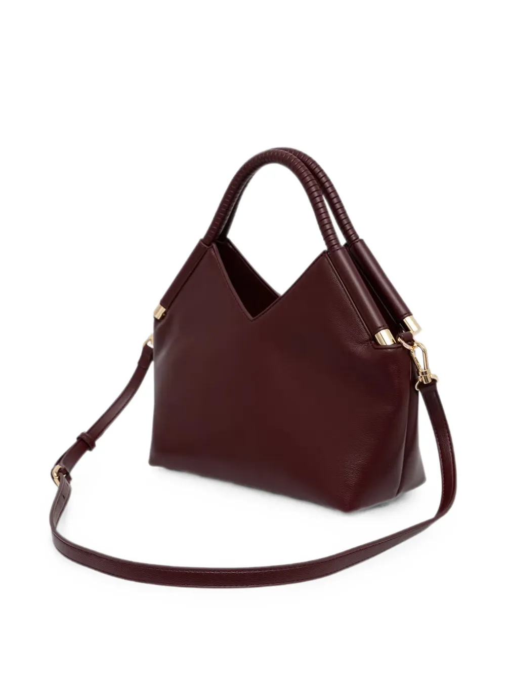 TWINSET Shopper met omwikkeld handvat Rood
