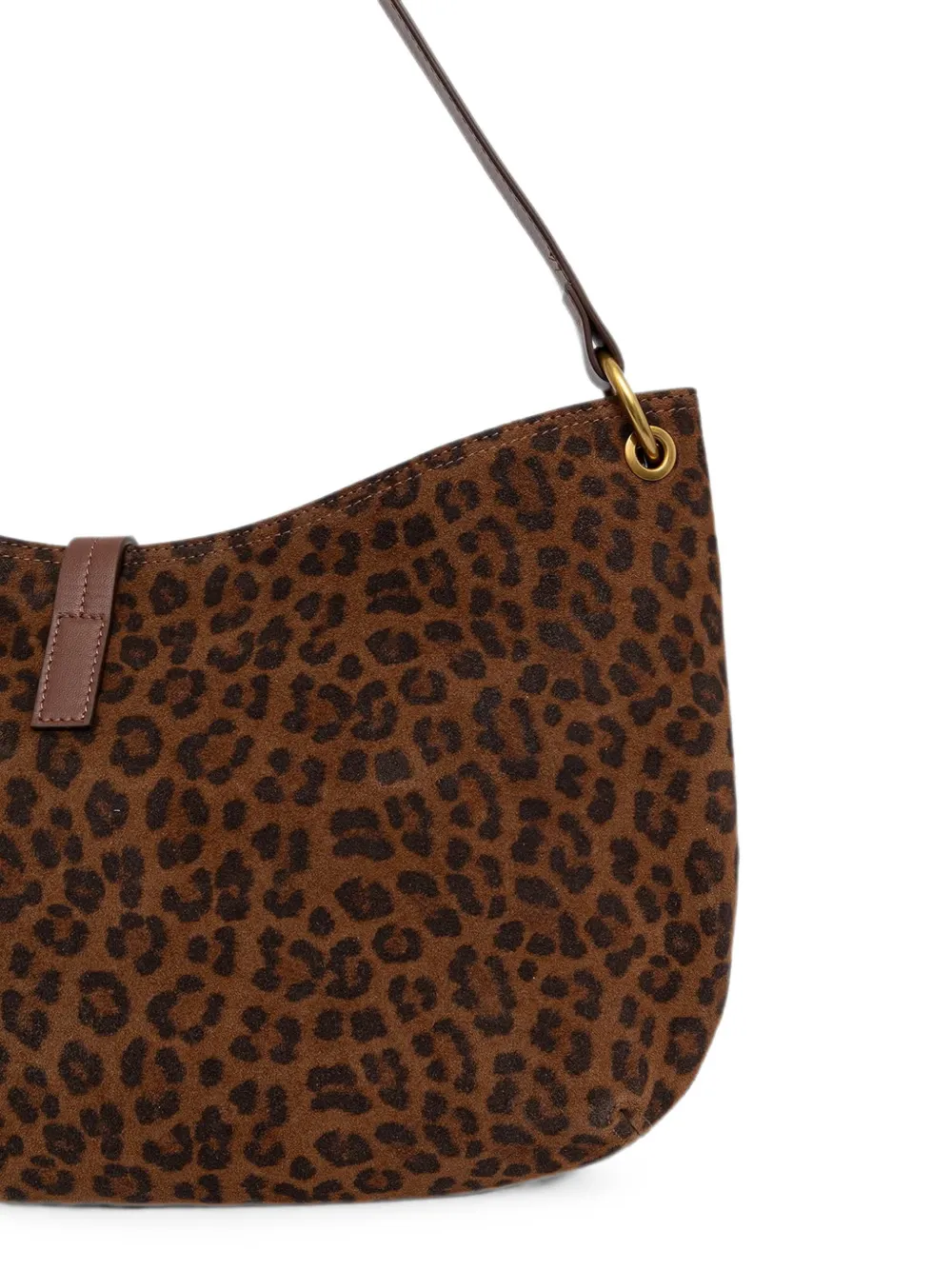 TWINSET Schoudertas met luipaard-print en gespdetail Bruin