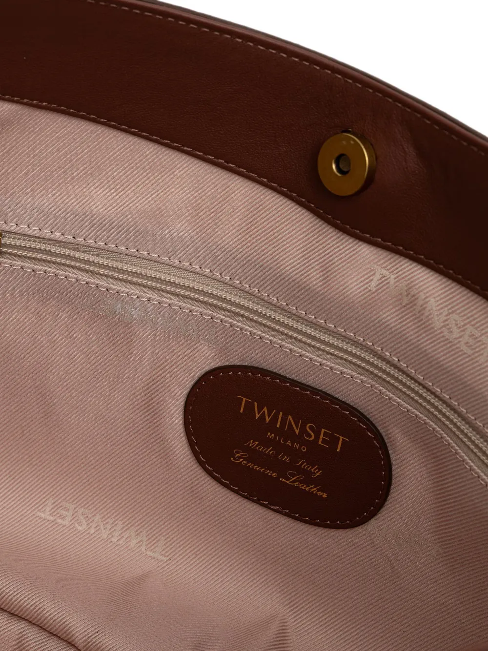 TWINSET Schoudertas met luipaard-print en gespdetail Bruin